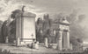 PARIS. Monument de la famille bouchée Pére la chaise 1831 old antique print