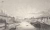 PARIS. Pont des Arts from the Pont Royal 1831 old antique print picture