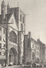 PARIS. L'Eglise de St. Merri. Rue St. Martin 1831 old antique print picture