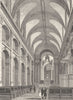 PARIS. L'Interieur de la Chapelle des Invalides 1831 old antique print picture