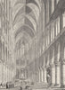 PARIS. Interieur de la Chapelle Val de Grace 1831 old antique print picture