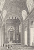 PARIS. Interieur de Notre Dame 1831 old antique vintage print picture