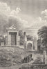 PARIS. Monument de la Famille Perrigaux, Pere La Chaise 1831 old antique print