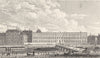 PARIS. Vue du Louvre, du Palais de L'Institut 1831 old antique print picture
