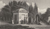 PARIS. Monument, Pere La Chaise 1831 old antique vintage print picture