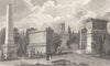 PARIS. Pere La Chaise, Monumens de Massena, de Lefebre &c.  1831 old print