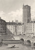 PARIS. Place du Châtelet (Prise du Quai de L' Horloge)  1831 old antique print
