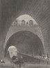 PARIS. Canal de L'Ourco (Sous la Fontaine de L'Elephant)  1831 old print