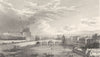 PARIS. Vue de la Seine, Prise du Pont Louis XVI 1831 old antique print picture