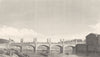 PARIS. Pont Louis XVI 1831 old antique vintage print picture
