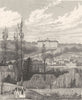 PARIS. Chateau Royal De Meudon (Prés de Fleury)  1831 old antique print