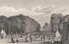 PARIS. Jardins des Tuileries, Pris de la Grande Entrée 1831 old antique print