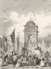 PARIS. Tombeau Consacré à la Memoire de 1831 old antique vintage print picture