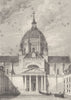 PARIS. Eglise de Sorbonne 1831 old antique vintage print picture