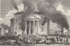 PARIS. Incendie de la Barriere St. Denis, 29 Juillet, 1830 1831 old print