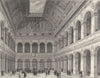 PARIS. Intérieur de la Bourse 1831 old antique vintage print picture