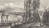 PARIS. Bains Vigier, Pont Royal 1831 old antique vintage print picture