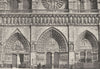 PARIS. Notre- Dame. Detail de Façade 1895 old antique vintage print picture
