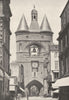 GIRONDE. Bordeaux. Porte de L'Hotel Ville 1895 old antique print picture