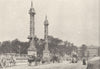 GIRONDE. Bordeaux. Colonnes Rostrales 1895 old antique vintage print picture