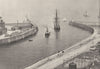 SEINE- MARITIME. Dieppe. Jetées 1895 old antique vintage print picture