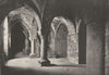MANCHE. Mont- St- Michel. Crypte de L'Aquilon. Escalier Colonnes 1895 print