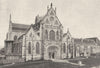 AIN. Brou. Façade de L'Église 1895 old antique vintage print picture