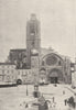 HAUTE- GARONNE. Toulouse. Extérieur de Cathédrale 1895 old antique print