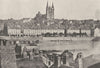 MAINE- ET- LOIRE. Angers. Générale Cathédrale 1895 old antique print picture