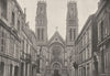 MAINE- ET- LOIRE. Angers. Église St- Joseph 1895 old antique print picture