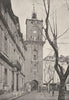 FRANCE. A Hotel de Ville Beffroi 1895 old antique vintage print picture