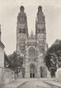 FRANCE. Tours. Cathédrale. Ensemble 1895 old antique vintage print picture