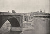 RHÔNE. Lyon. Pont de Guillottière 1895 old antique vintage print picture
