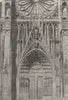 BAS- RHIN. Strasbourg. Portail de Cathédrale 1895 old antique print picture