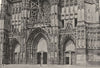 AUBE. Troyes. Portail de Cathédrale St- Pierre 1895 old antique print picture