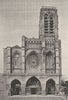 AISNE. Soissons. Cathedrale 1895 old antique vintage print picture