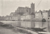 YONNE. Auxerre. Quais 1895 old antique vintage print picture