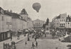 JURA. Lons- le- Saulnier. Place de Liberté. Balloon Montgolfier 1895 old print