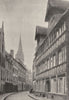 CALVADOS. Caen. Rue de Geole 1895 old antique vintage print picture