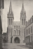 FINISTÈRE. St- pol- de- Leon. Ancienne Cathédrale 1895 old antique print