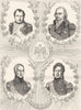 FRANCE. Union et Force 1835 old antique vintage print picture