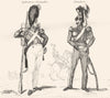 FRANCE. Garde Nationale en 1834 1835 old antique vintage print picture