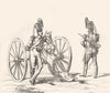 FRANCE. Troupes Françaises en 1834 Artillerie 1835 old antique print picture
