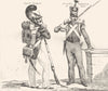 FRANCE. Troupes Françaises en 1834 (1)  1835 old antique vintage print picture