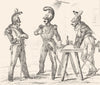 FRANCE. Troupes Françaises en 1834; Cuirassier; Carabinier; Dragon 1835 print