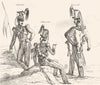 FRANCE. Troupes Françaises en 1834 (2)  1835 old antique vintage print picture