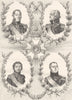 FRANCE. Mortier; Moncey; Soult; Macdonald 1835 old antique print picture