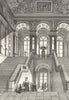 FRANCE. Grand Escalier du Musée 1835 old antique vintage print picture