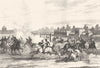 FRANCE. La Course 1835 old antique vintage print picture