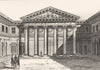FRANCE. Portail de l'amphithéâtre de l'Ecole de Médecine 1835 old print